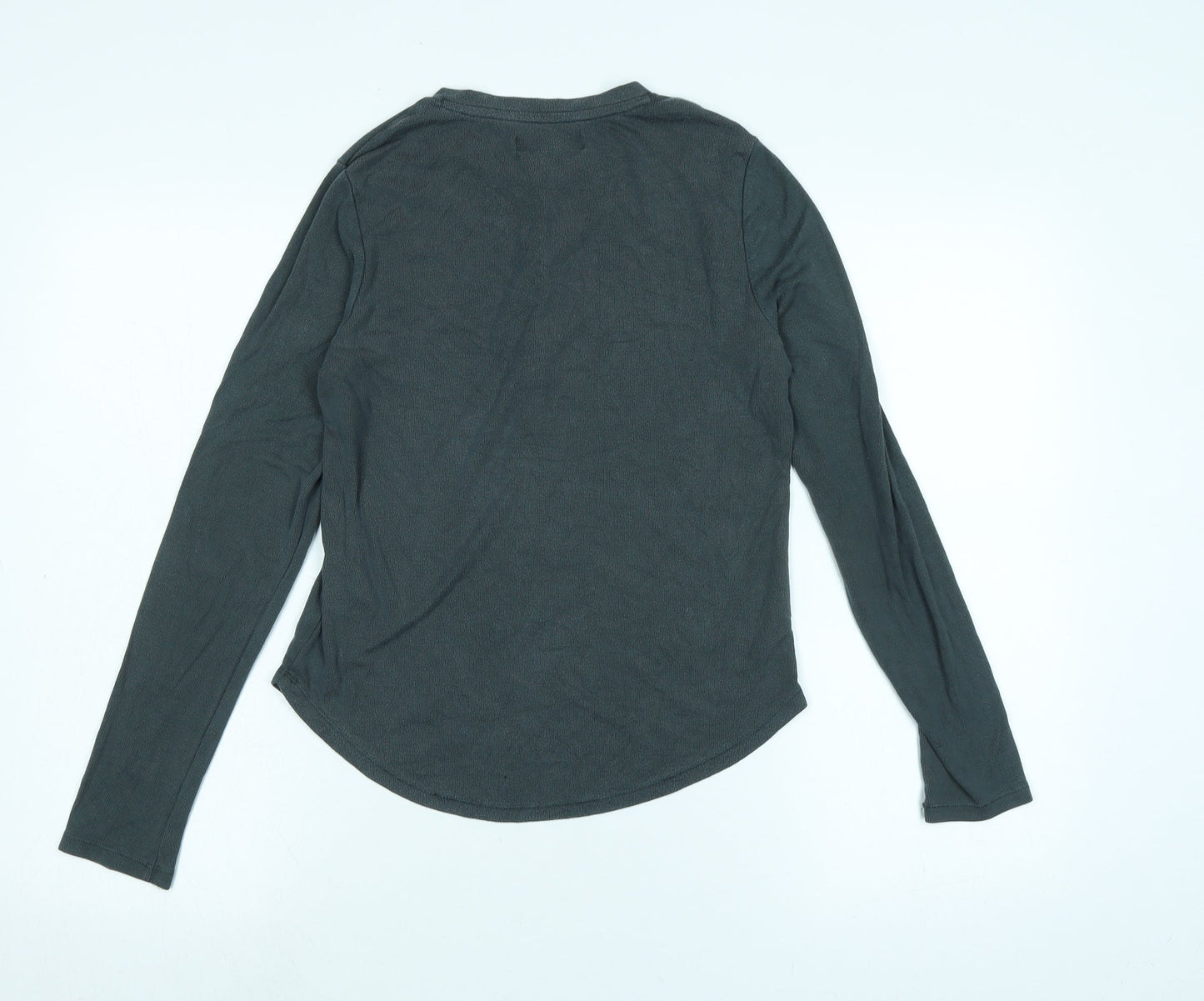 Per Una Womens Grey Cotton Jersey T-Shirt Size 8 Crew Neck