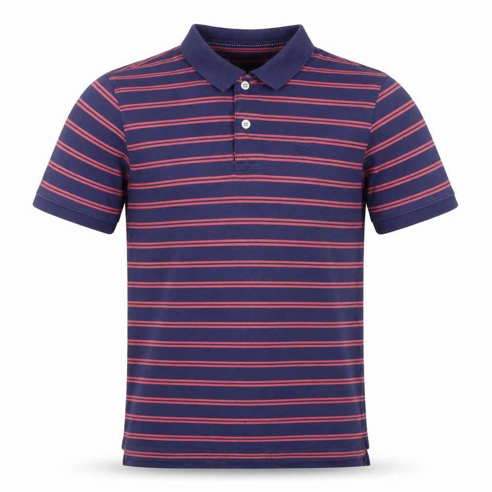 Crewe clothing Co Mens Blue Cotton Blend Polo Size S Collared Button