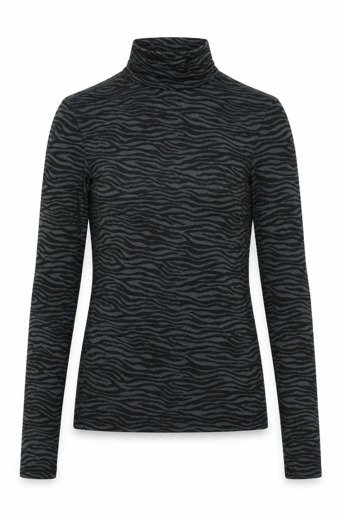 Stradivarius Womens Grey Cotton Blend Jersey T-Shirt Size XS Mock Neck