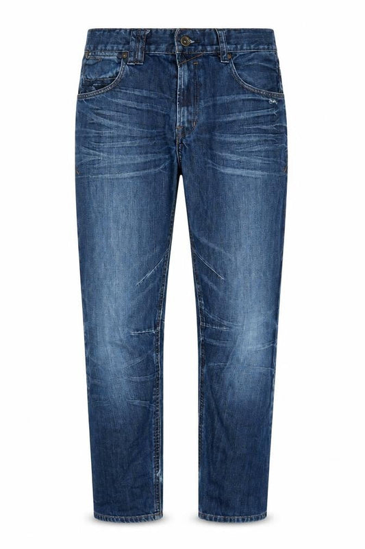 & Now Boys Blue Cotton Tapered Jeans Size 11-12 Years L28 in Regular Zip - Logo - Distressed