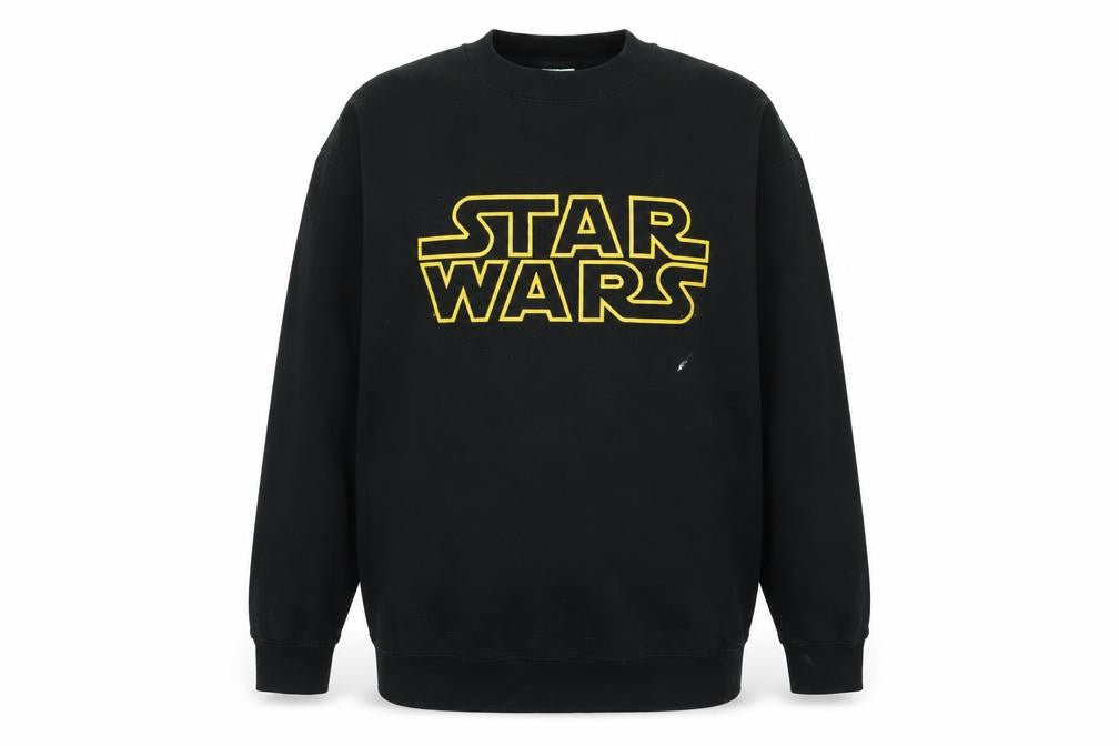 Star Wars Boys Black Polyester Pullover Sweatshirt Size M - Logo - Star wars