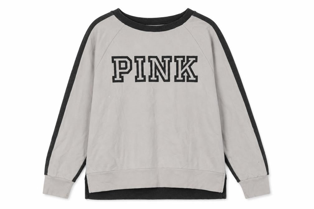 Victoria's Secret Womens Pink Polyester Pullover Sweatshirt Size S - Logo - Pink