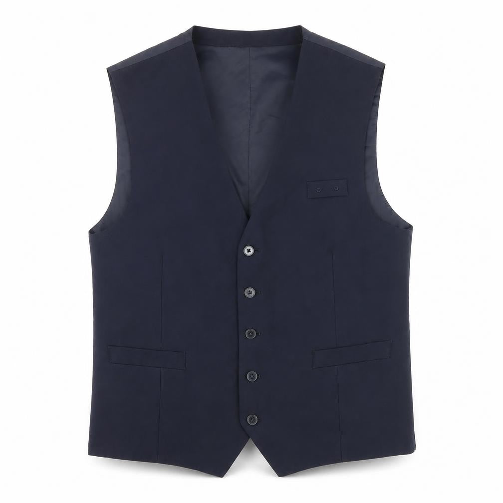 Iwear Mens Blue Polyester Jacket Suit Waistcoat Size 44 Regular