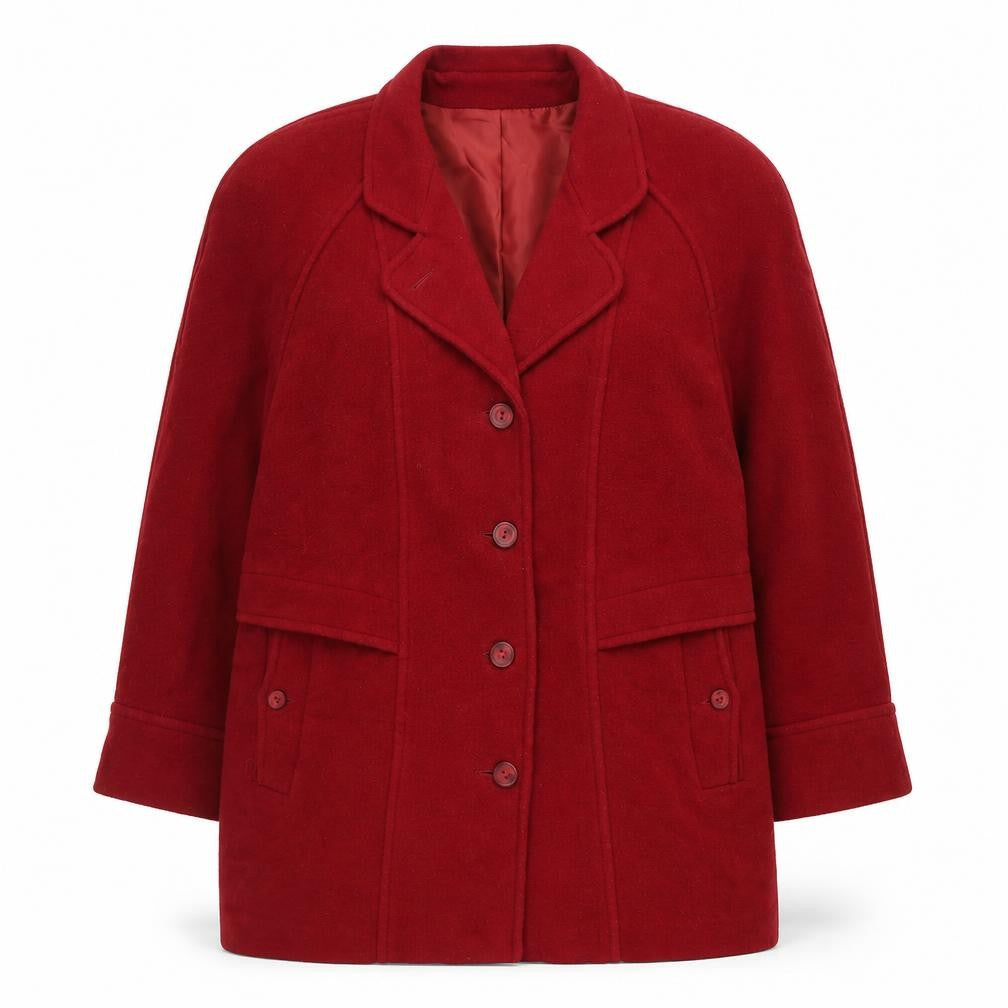Modern Classics Womens Red Jacket Coat Size 20 Button