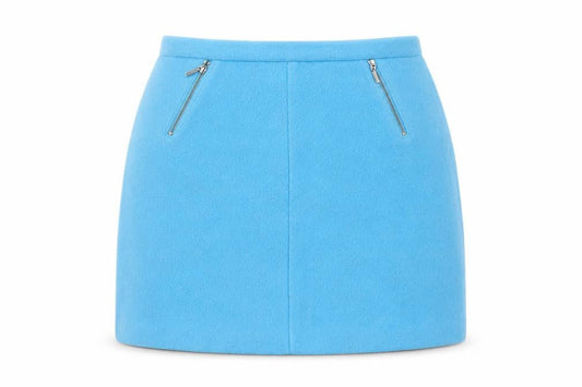 Marks & Spencer Womens Blue Polyester Mini Skirt Size 10 Tie