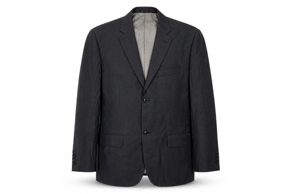 Lines Mens Grey Houndstooth Polyester Jacket Blazer Size 40 Regular