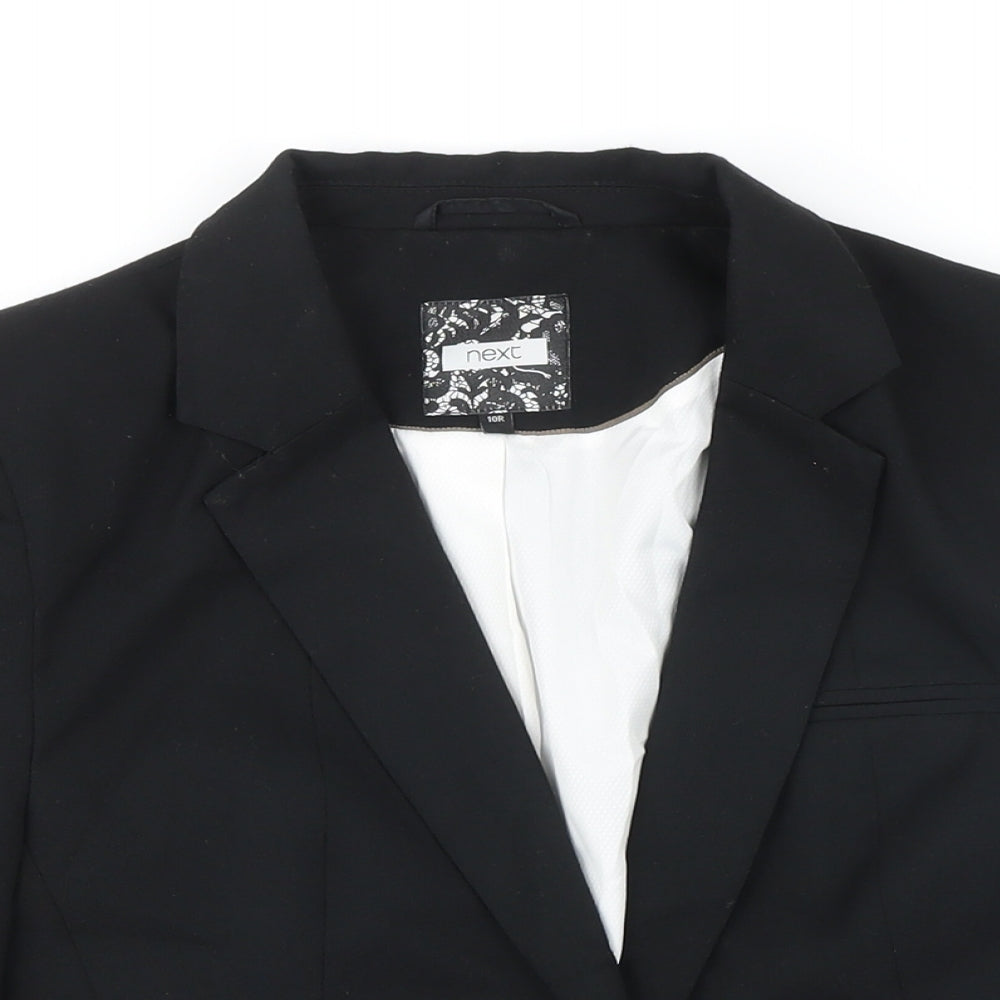 NEXT Womens Black Jacket Blazer Size 10 Button
