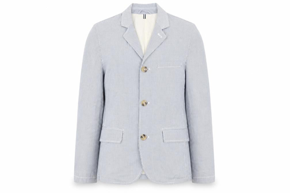 Peter Werth Womens Blue Striped Jacket Blazer Size S Button