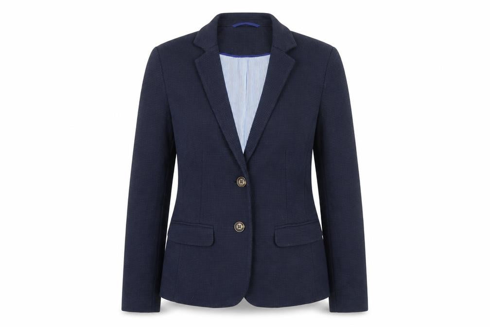 M&S Womens Blue Jacket Blazer Size 8 Button - Slim fit