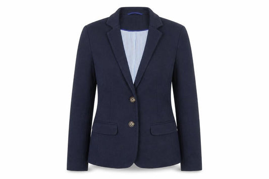 Marks & Spencer Womens Blue Jacket Blazer Size 8 Button - Slim fit