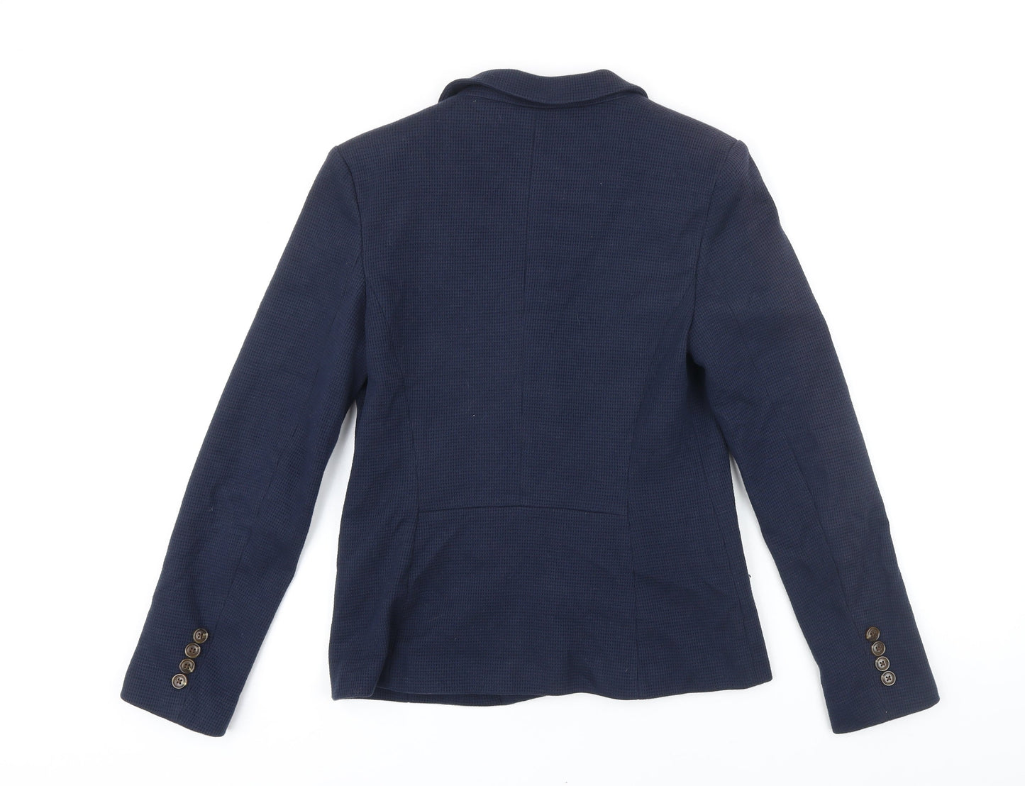 M&S Womens Blue Jacket Blazer Size 8 Button - Slim fit
