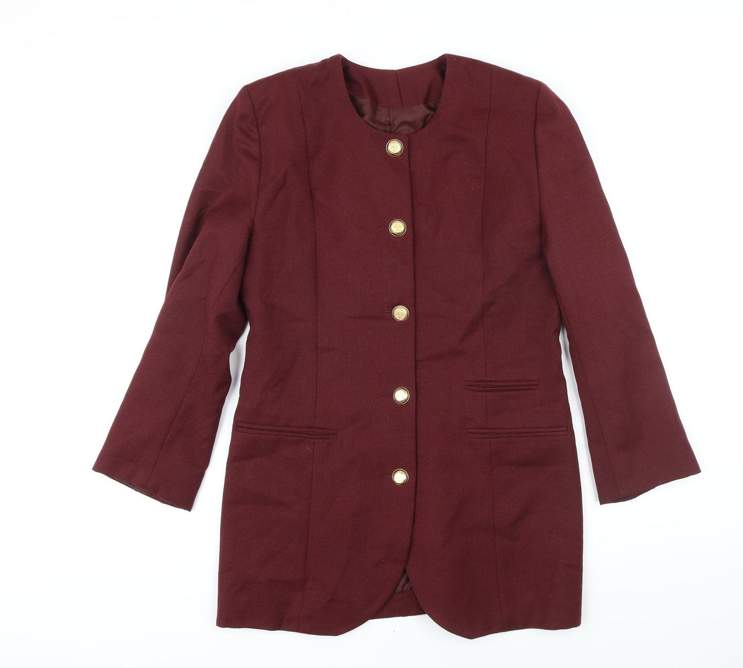 St Bernard Womens Red Jacket Blazer Size 10 Button