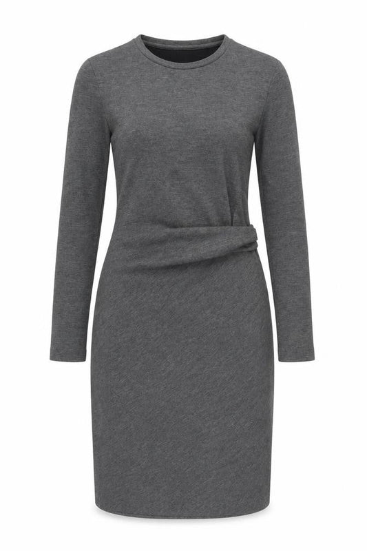 Warehouse Womens Green Polyester Pencil Dress Size 6 Round Neck