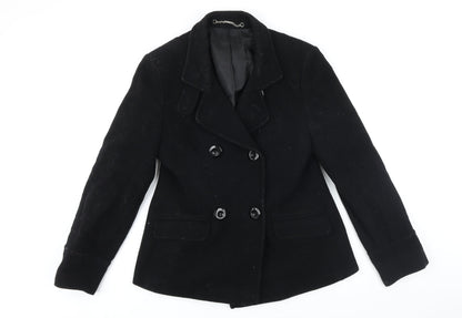 F&F Womens Black Jacket Coat Size 12 Button