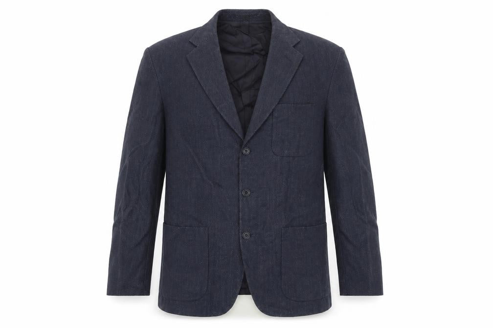 Marks & Spencer Mens Blue Wool Jacket Blazer Size 40 Regular