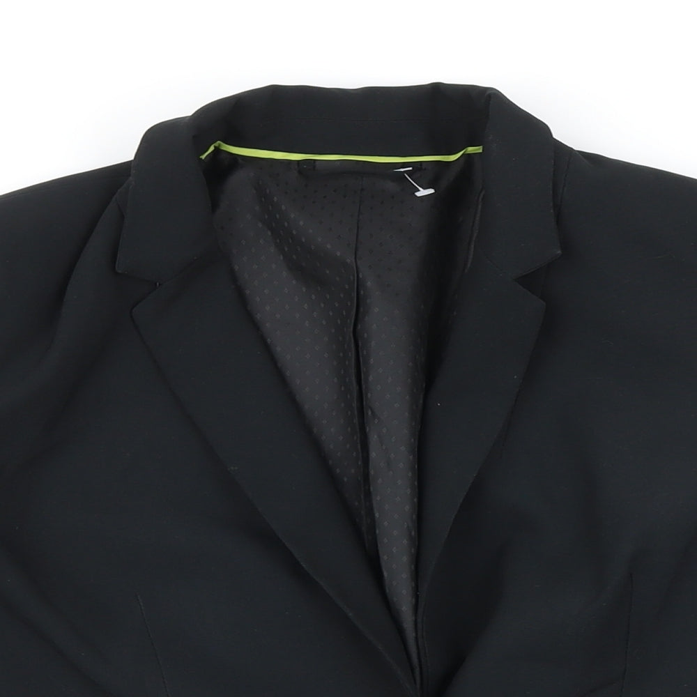 New Look Womens Black Jacket Blazer Size 10 Button