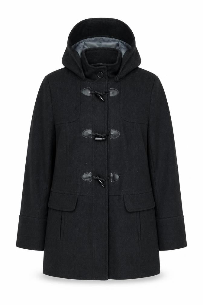 Debenhams Womens Black Jacket Coat Size 16 Toggle