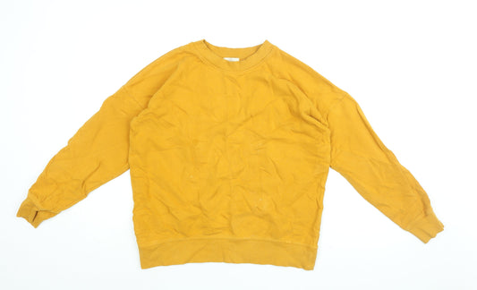 NEXT Womens Yellow Cotton Pullover Sweatshirt Size 12 Pullover