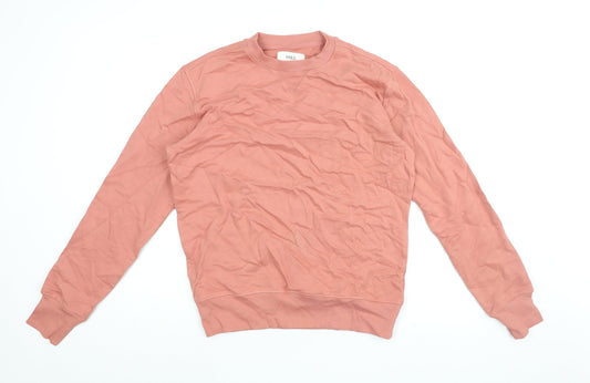 Marks and Spencer Womens Pink Cotton Pullover Sweatshirt Size S Pullover