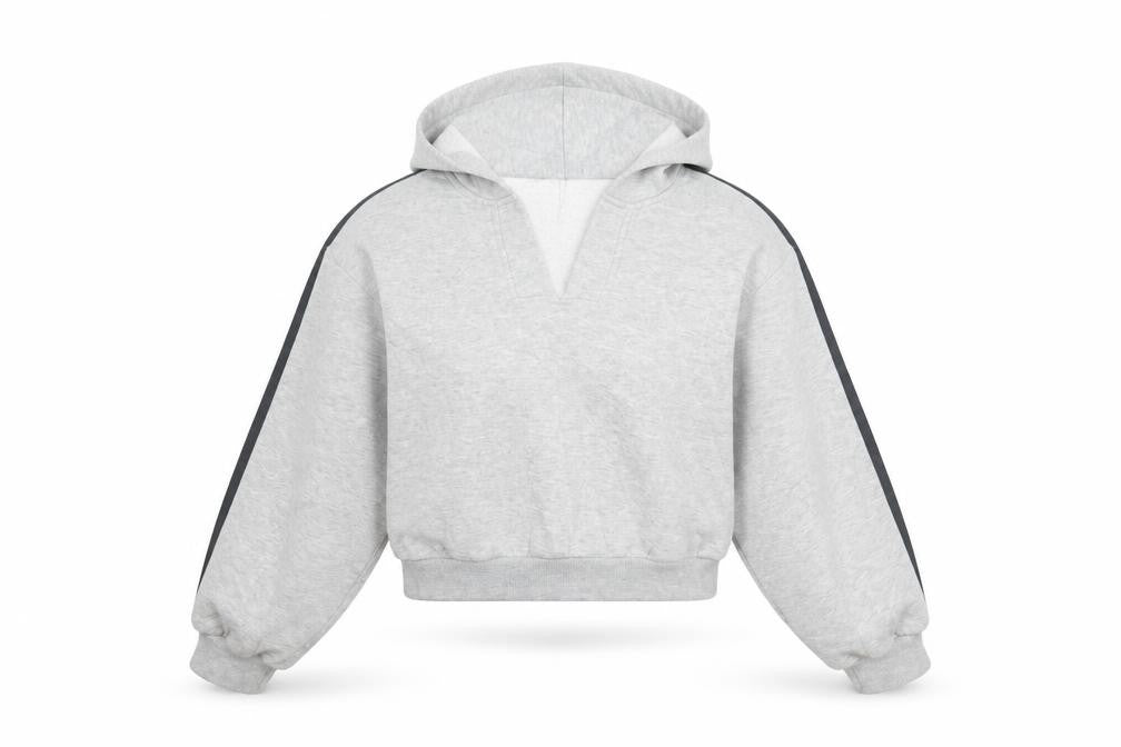 PRETTYLITTLETHING Womens Grey Cotton Pullover Hoodie Size S Pullover