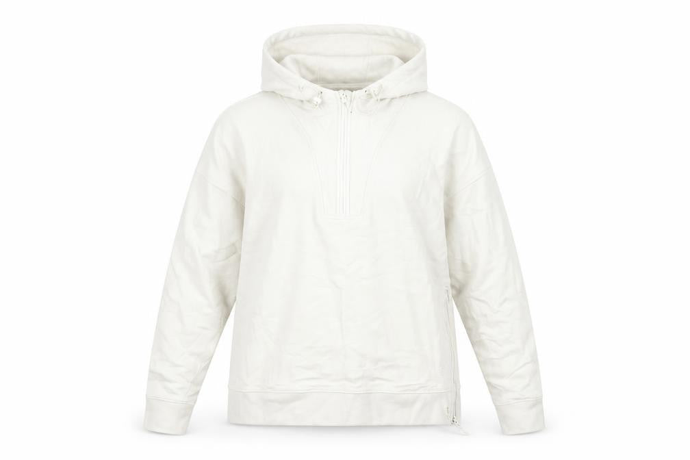 GOODMOVE Womens Beige Cotton Pullover Hoodie Size 6 Zip