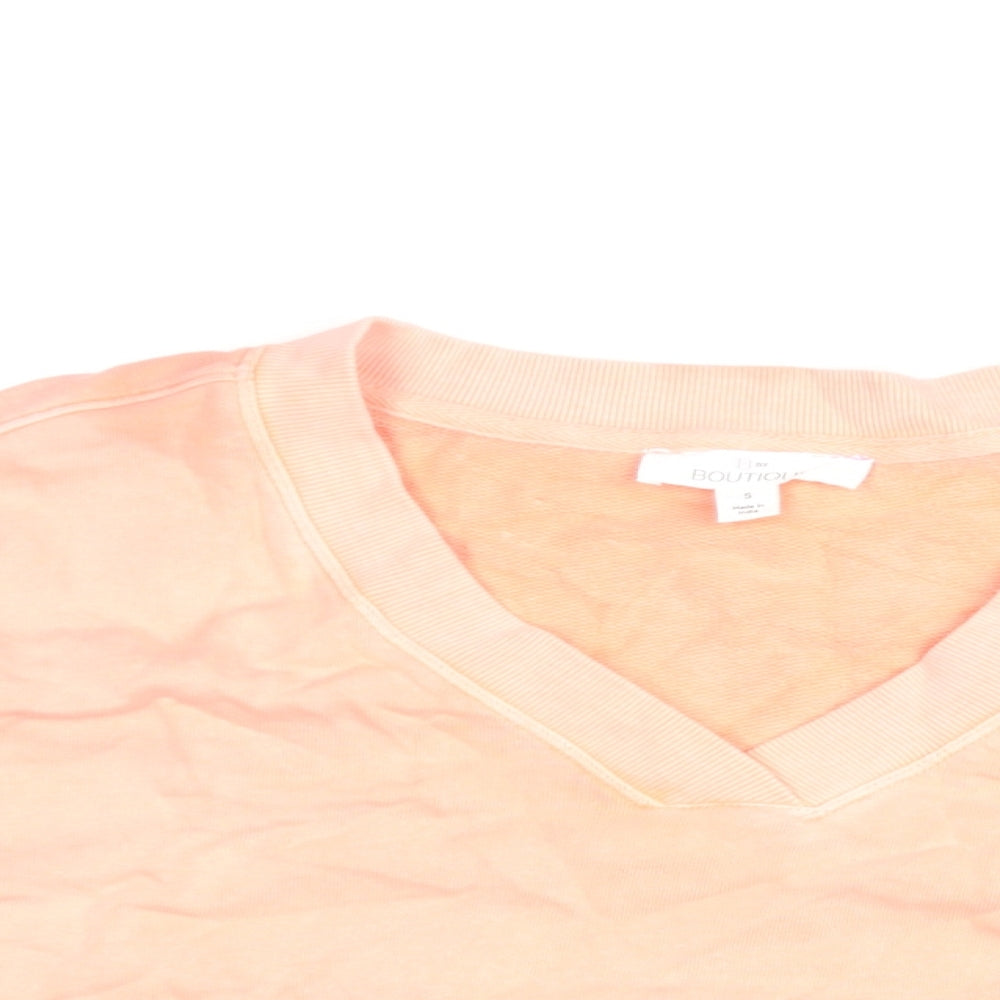 B By Boutique Womens Pink Cotton Pullover Sweatshirt Size S Pullover