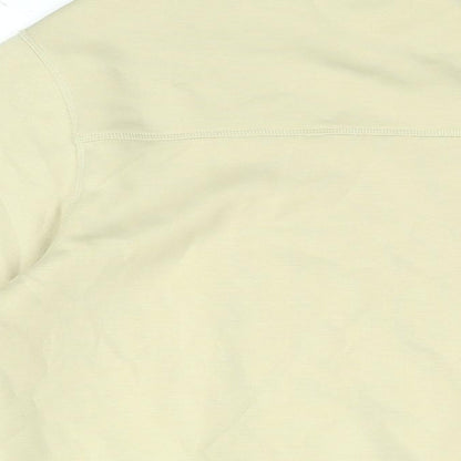 Brand and care label for Autograph women’s beige polyester pullover sweatshirt, size UK 14, pullover