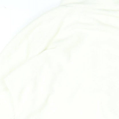 H&M Womens White Polyester Full Zip Sweatshirt Size 14 Zip