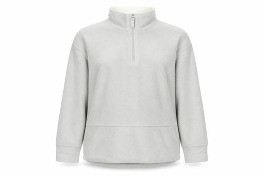 Active Womens Grey Polyester Pullover Sweatshirt Size 14 Zip