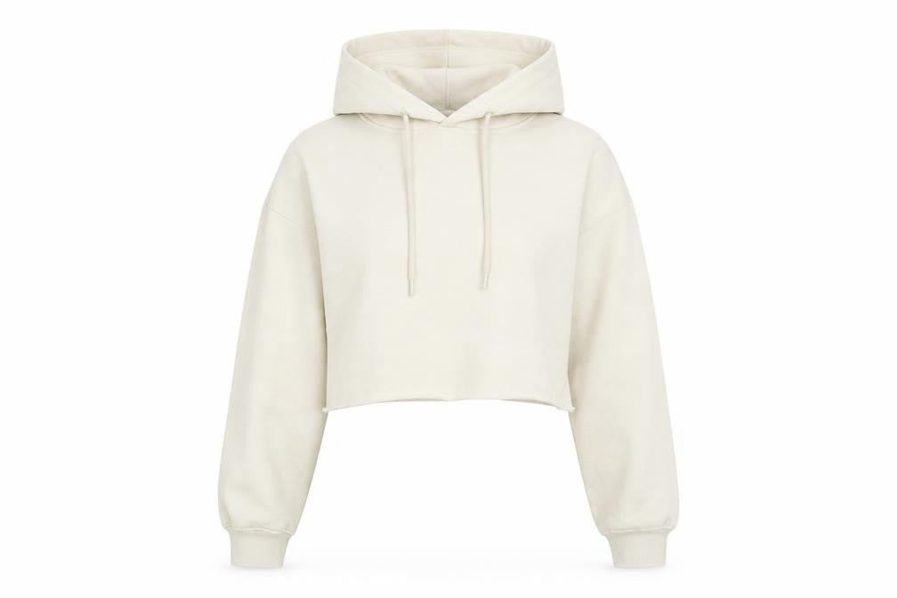 PRETTYLITTLETHING Womens Beige Cotton Pullover Hoodie Size S Pullover
