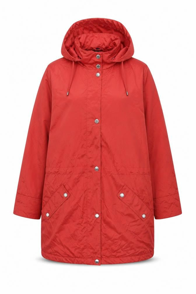 Four Seasons Womens Red Overcoat Coat Size XL Zip