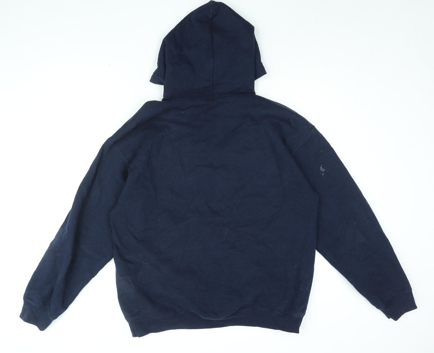Gildan Mens Blue Cotton Pullover Hoodie Size L - New York