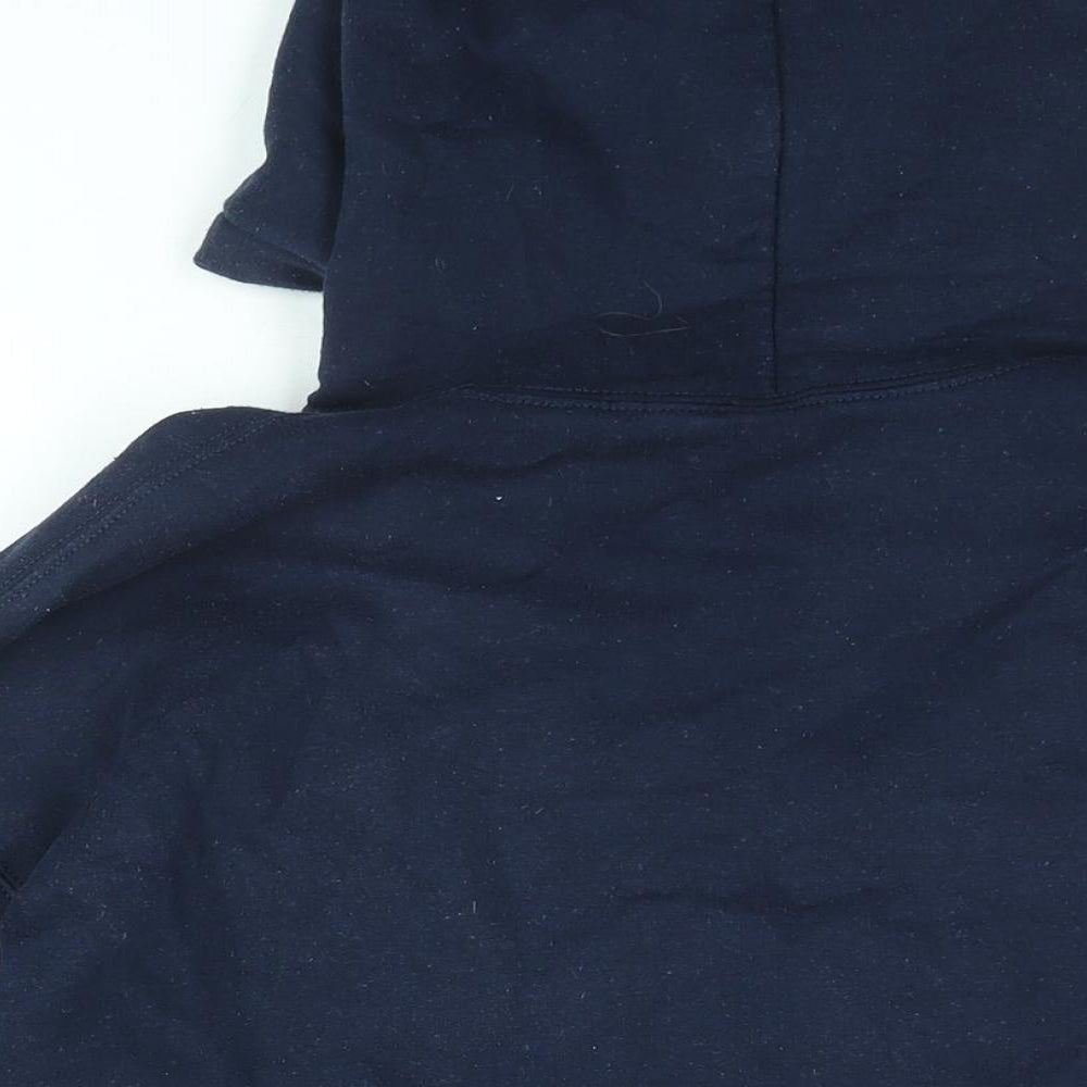 Gildan Mens Blue Cotton Pullover Hoodie Size L - New York