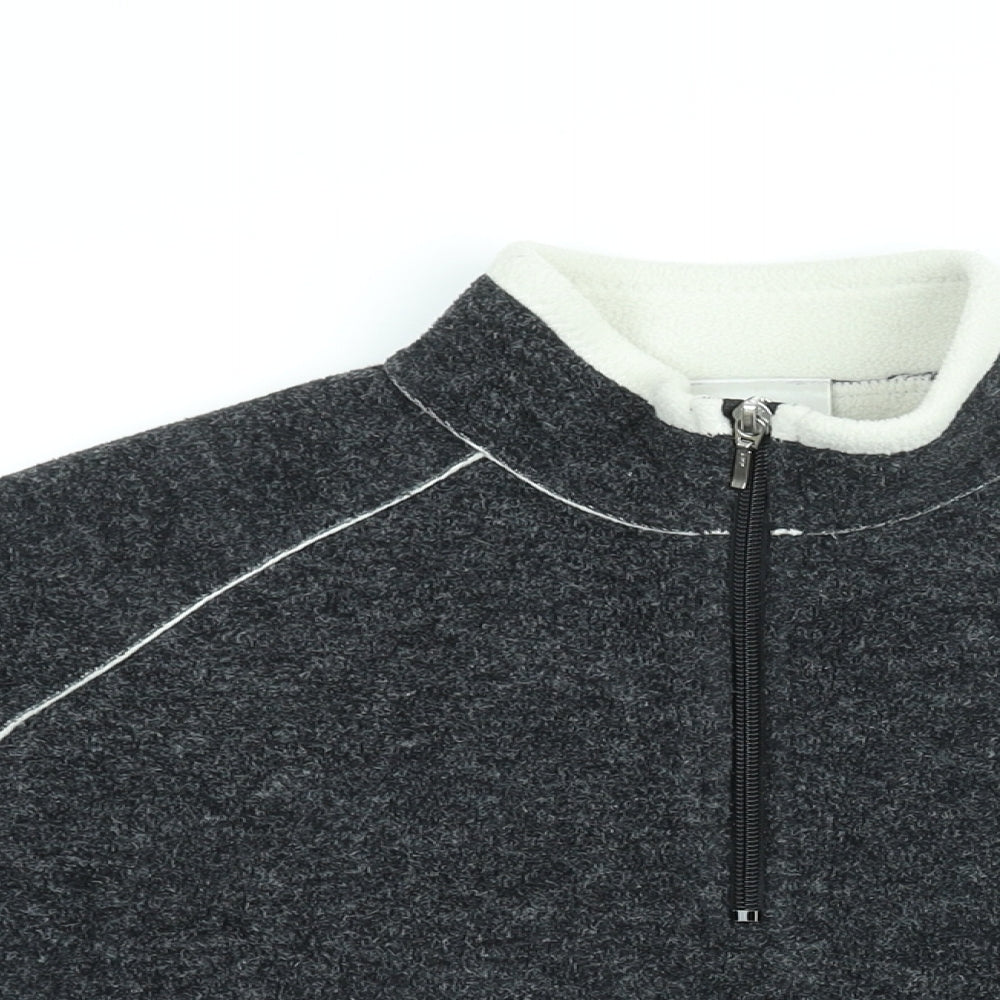 NEXT Womens Grey Acrylic Pullover Sweatshirt Size 12 Zip