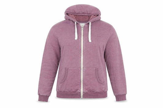 River Island Womens Purple Cotton Full Zip Hoodie Size M Zip