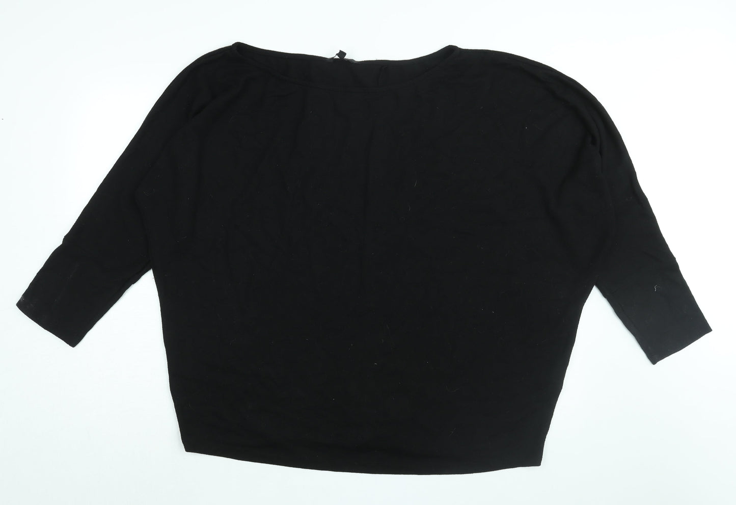 Friends Like These Womens Black Polyester Basic T-Shirt Size 22 Round Neck