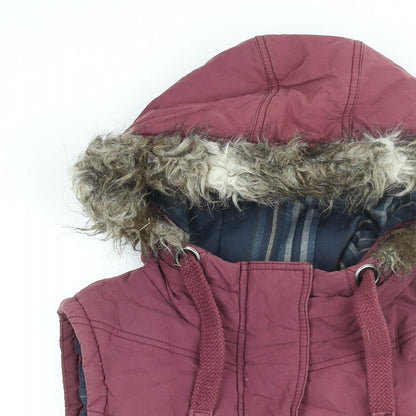 Marks & Spencer Womens Pink Gilet Coat Size 10 Zip