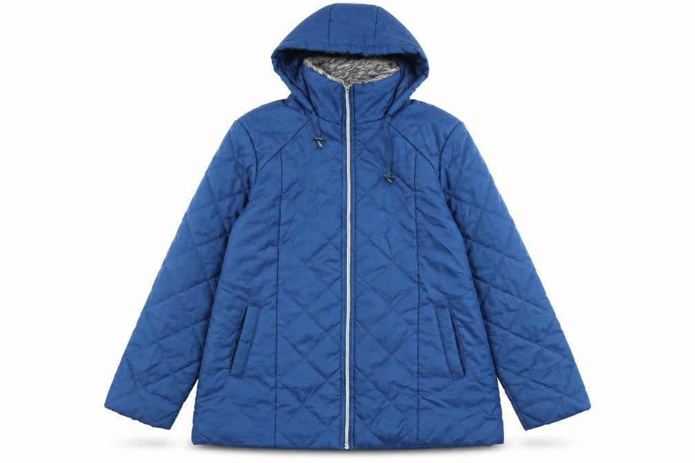 Anne De Lancay Womens Blue Jacket Coat Size M Zip