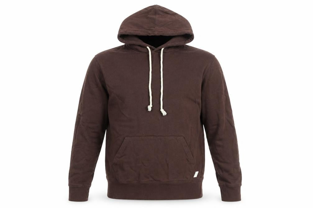Zara Mens Brown Cotton Pullover Hoodie Size S