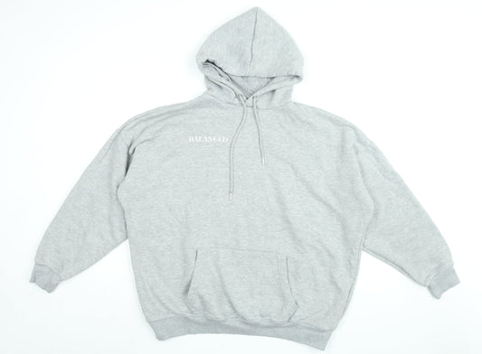 PRETTYLITTLETHING Womens Grey Cotton Pullover Hoodie Size M Pullover - Balanced Lifestyle
