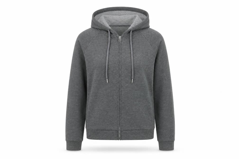 H&M Womens Grey Polyester Full Zip Hoodie Size S Zip