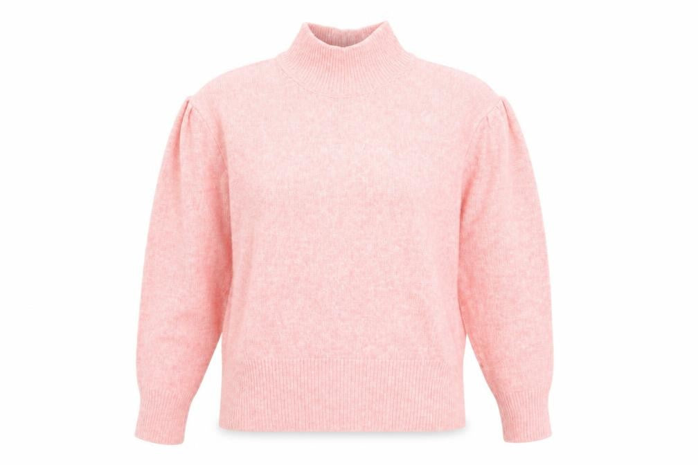Marks & Spencer Womens Pink High Neck Polyester Pullover Jumper Size S