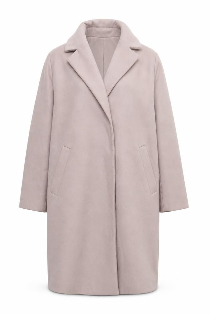 New Look Women's Beige Mid-Length Overcoat Size 10