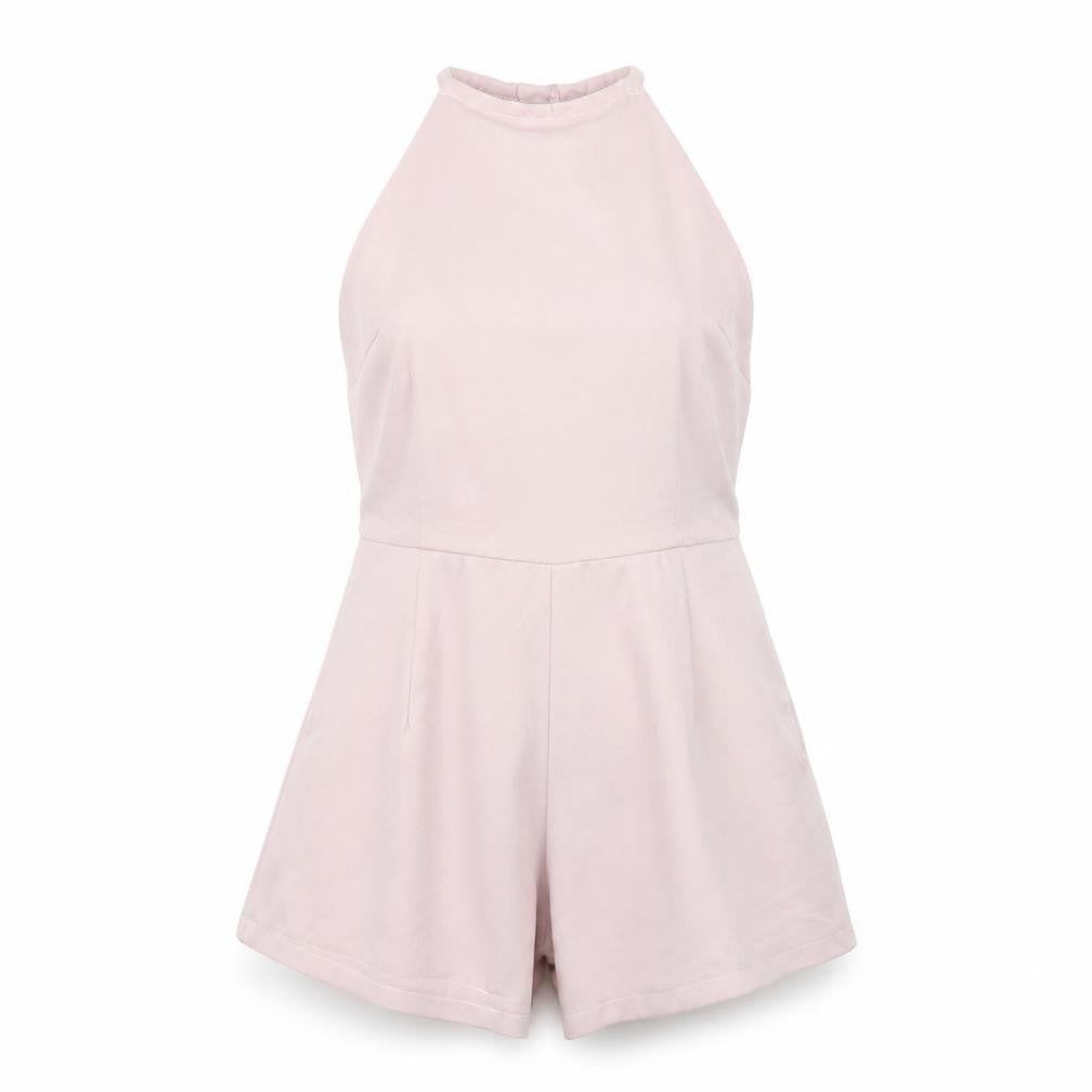 Air Space Womens Pink Polyester Playsuit One-Piece Size M Zip