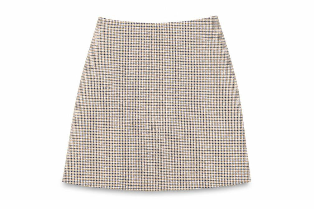 Monki Womens Multicoloured Plaid Polyester A-Line Skirt Size 6 Zip
