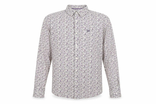 Crew Clothing Multicoloured Geometric Cotton Button-Up Size M Collared Button