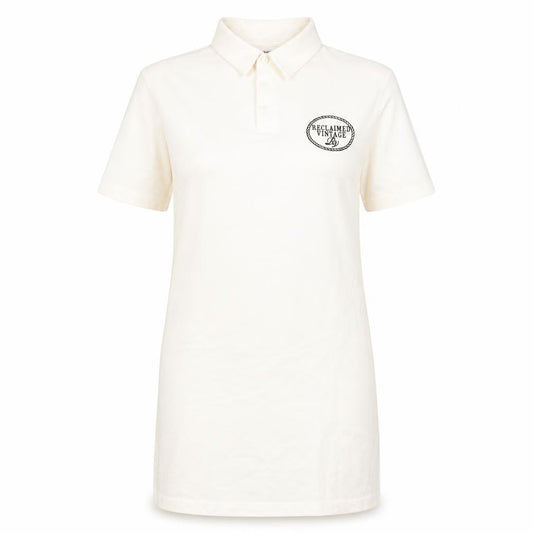 Reclaimed Vintage Womens Ivory Cotton T-Shirt Dress Size 12 Collared Button