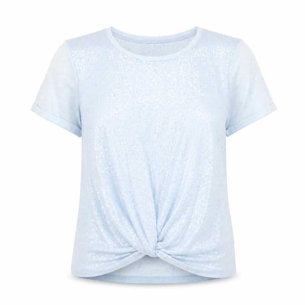 NEXT Womens Blue Polyester Basic T-Shirt Size 12 Round Neck
