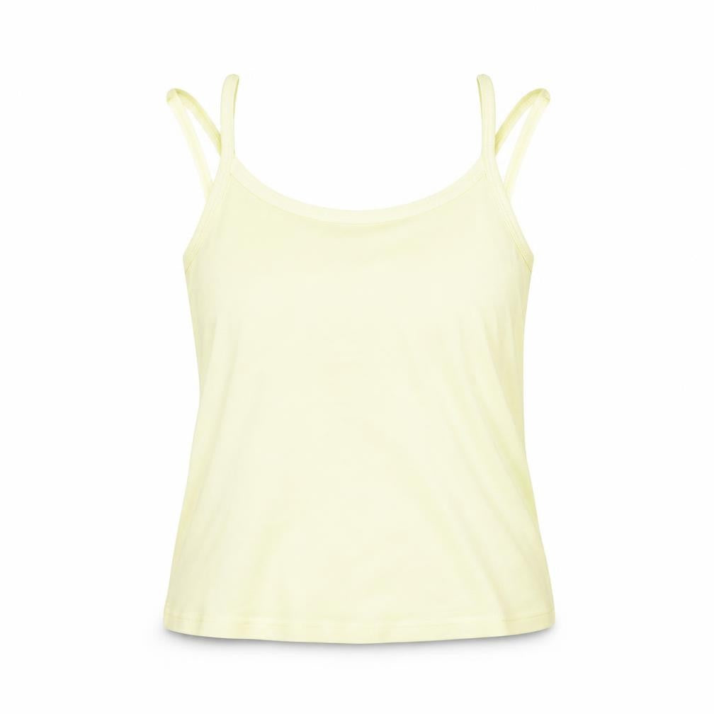 Marks & Spencer Womens Yellow Cotton Camisole Tank Size 10 Round Neck