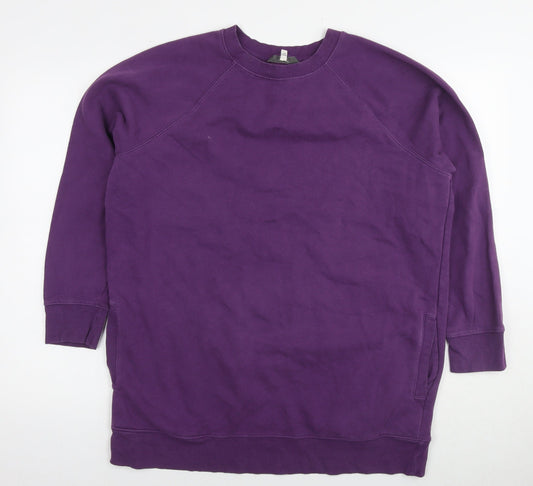 NEXT Womens Purple Cotton Pullover Sweatshirt Size L Pullover